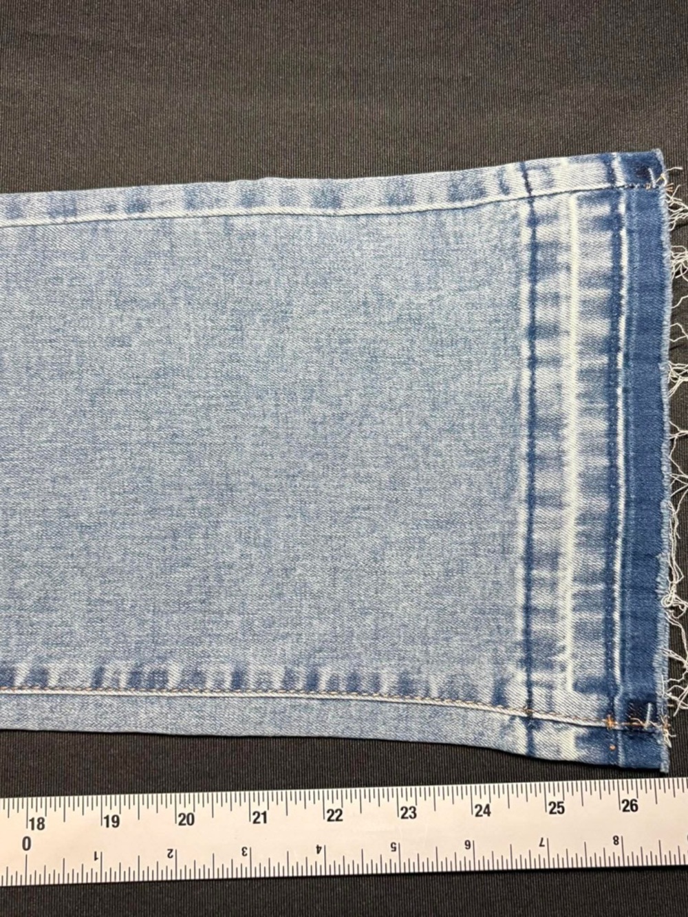 Nanette Lepore Light Blue Flare Jeans with Frayed Hem - Picture 9 of 11